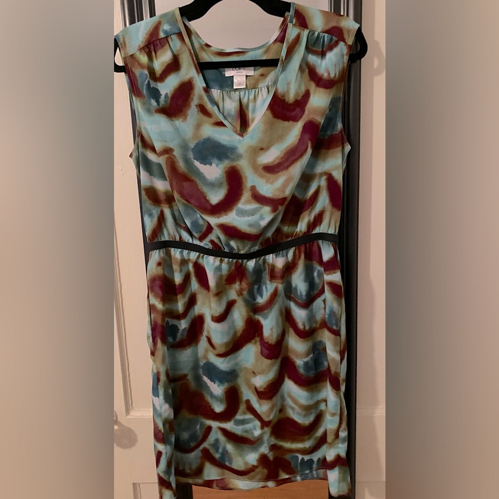 LOFT sleeveless multicolor dress